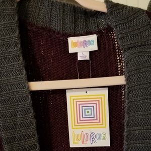 Lularoe Lucille- Dark Purple and Gray
